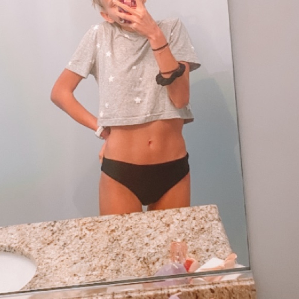 NWOT SHEIN black bikini bottoms
